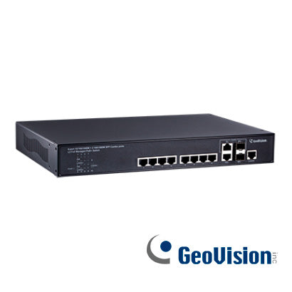 SWITCH POE+ GV-POE0812 8GIGA/8POE + 2SFP ADMINISTRABLE GEOVISION