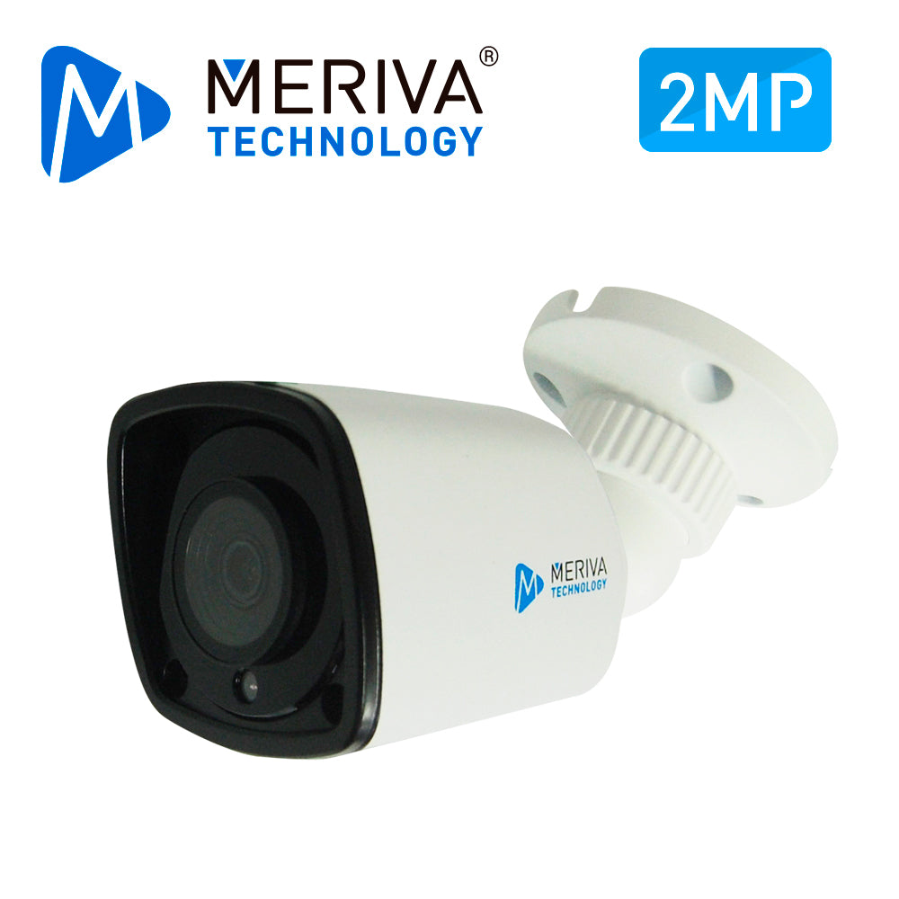 CÁMARA HD BULLET 2MP MERIVA TECHNOLOGY MBASHD2202  AHD / TVI / CVI / SD / LENTE 2.8MM /20M IR / METÁLICA / IP66 /  12VCD - MÁS VENDIDA!
