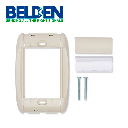 PLACA FRONTAL MEDIAFLEX DE 1 UNIDAD BELDEN AX101746 ALMENDRA