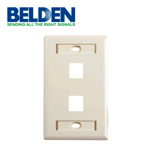 PLACA DE PARED BELDEN AX103923 2 PUERTO PARA JACKS KEYCONNECT UNIVERSAL ALMENDRA