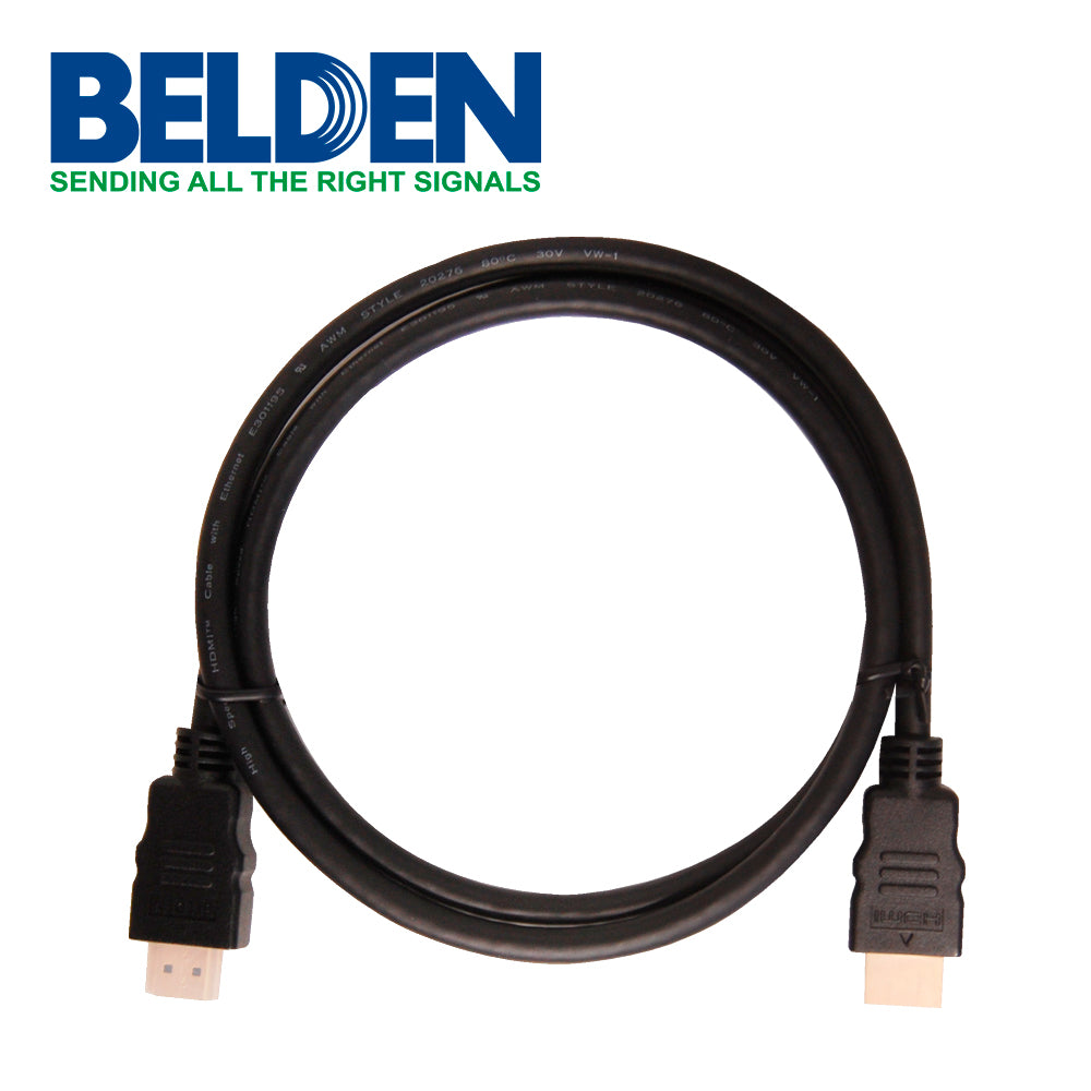 CABLE VIDEO HDMI BELDEN HDE001MB ALTA VELOCIDAD, 4K, 1 MTR NEGRO
