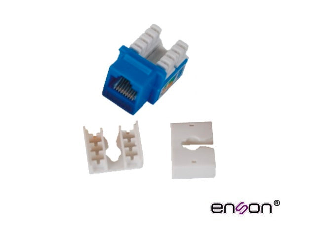 CONECTOR JACK RJ45 CAT6 90GRADOS ENSON ENS-JC6BL AZUL