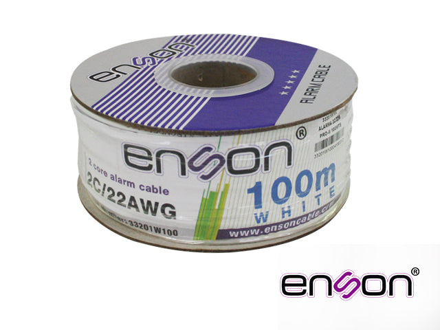 CABLE ALARMA BOBINA ENSON 33201W100 2C/22W PRO-II 100MTS