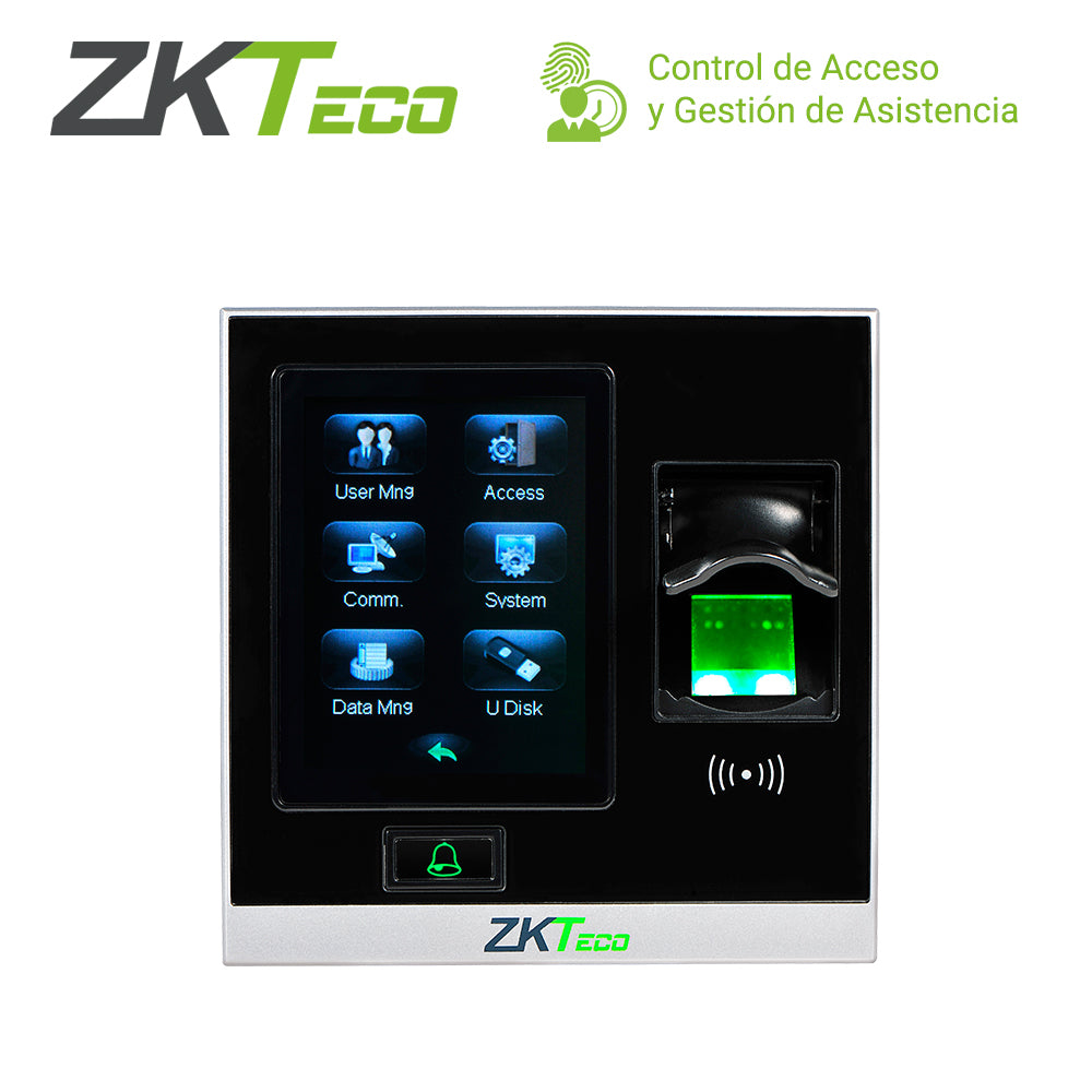 CONTROL DE ACCESO BÁSICO Y ASISTENCIA ZKTECO SF400/ID BIOMETRICO 1500 HUELLAS/5000 TARJETAS 125KHZ/80,000REGISTROS TCP/IP/USB HOST