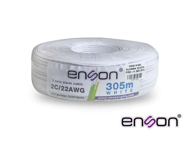 CABLE ALARMA BOBINA ENSON 33201W305 2C/22W PRO-II 305MTS 100% COBRE