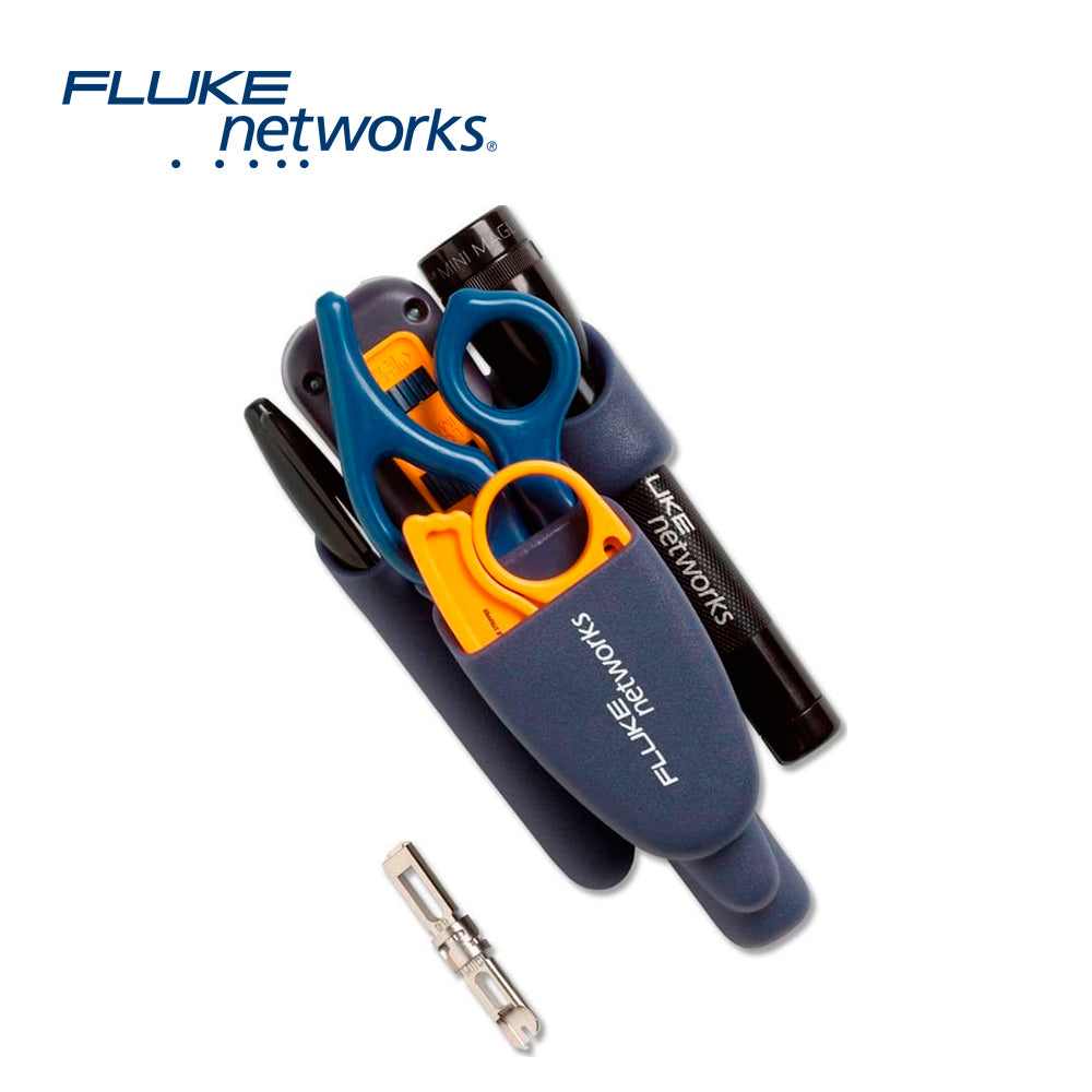 PRO-TOOL KIT IS60 FLUKE NETWORKS 11293000 CON D914S HERRAMIENTA DE IMPACTO, D-SNIPS, PELADOR DE CABLES, CUCHILLA EVERSHARP 66/110 MARCADOR Y LINTERNA LED