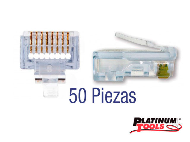 CONECTOR EZ-RJ45 PLATINUM TOOLS CAT6 50PZAS 100010C