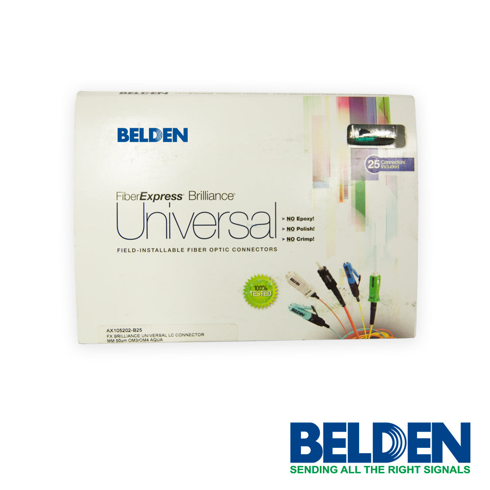 CONECTOR FIBRA BELDEN AX105202-B25 LC MULTIMODO OM3 25 PZA
