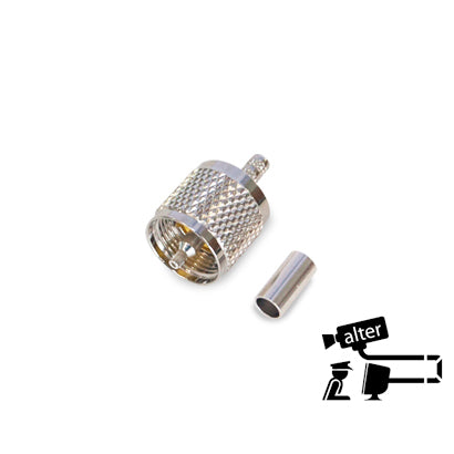 CONECTOR PL-259 PARA CABLE RG-58 UHF-MACHO