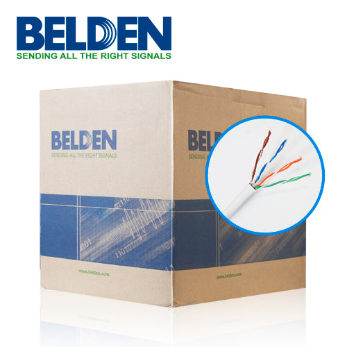 CABLE UTP CAT5E BELDEN 5663U5 009U1000 BLANCO 24AWG ESPECIAL PARA SEGURIDAD 1000FT 305 MTO