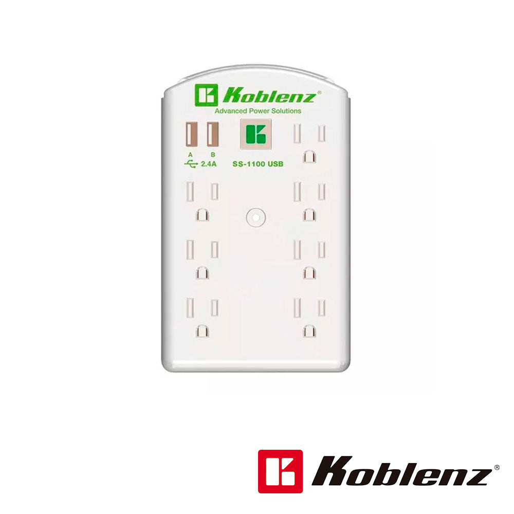BARRA MULTICONTACTO SUPRESOR KOBLENZ SS-1100 1100 JULES USB 7 CONTACTOS 2 USB
