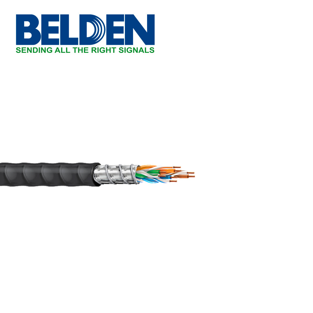 CABLE CAT 6A FTP BELDEN 2183R 010A1000 APTO PARA VIDEO 4K SOBRE IP. NEGRO 305 MTO
