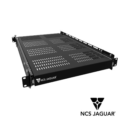 CHAROLA DE FIJACIÓN 4 PUNTOS VENTILADA NCS-EMS-D25 NCS JAGUAR, DESLIZABLE, 1 UR, COLOR NEGRO