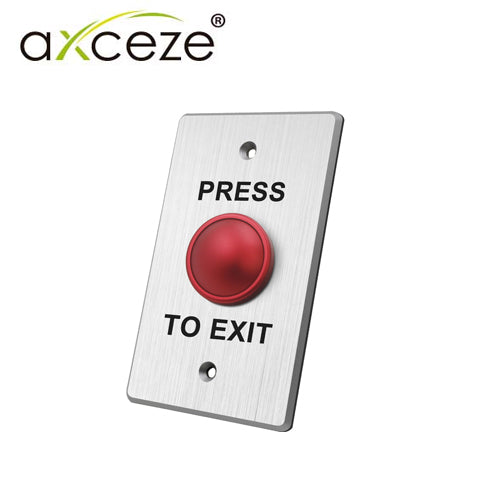 BOTON LIBERADOR  PUSH TIPO HONGO AXCEZE AX-B70R  EN ALUMINIO CUENTA CON LOS ESTADOS NO, NC