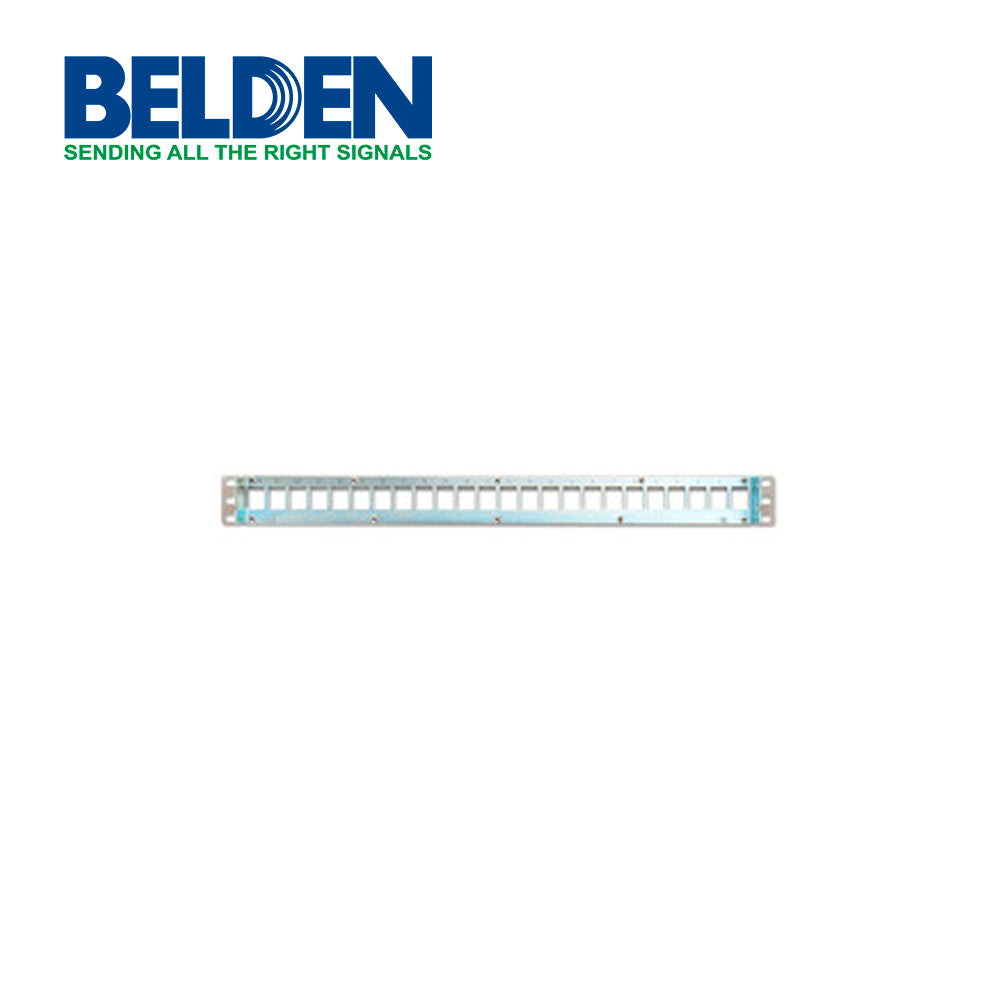PATCH PANEL MODULAR BLINDADO AX104563 BELDEN 24 PUERTOS 1 UR TITANIUM (VACIO) KEYCONNECT