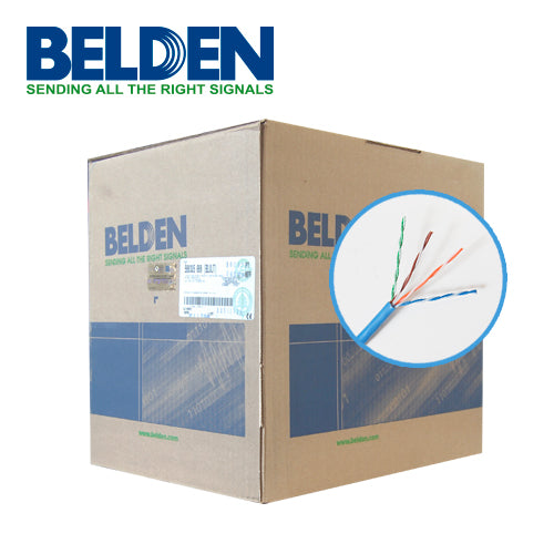 CABLE UTP CAT5E BELDEN 5663U5 006U1000 AZUL 24AWG ESPECIAL PARA SEGURIDAD 1000FT 305 MTO
