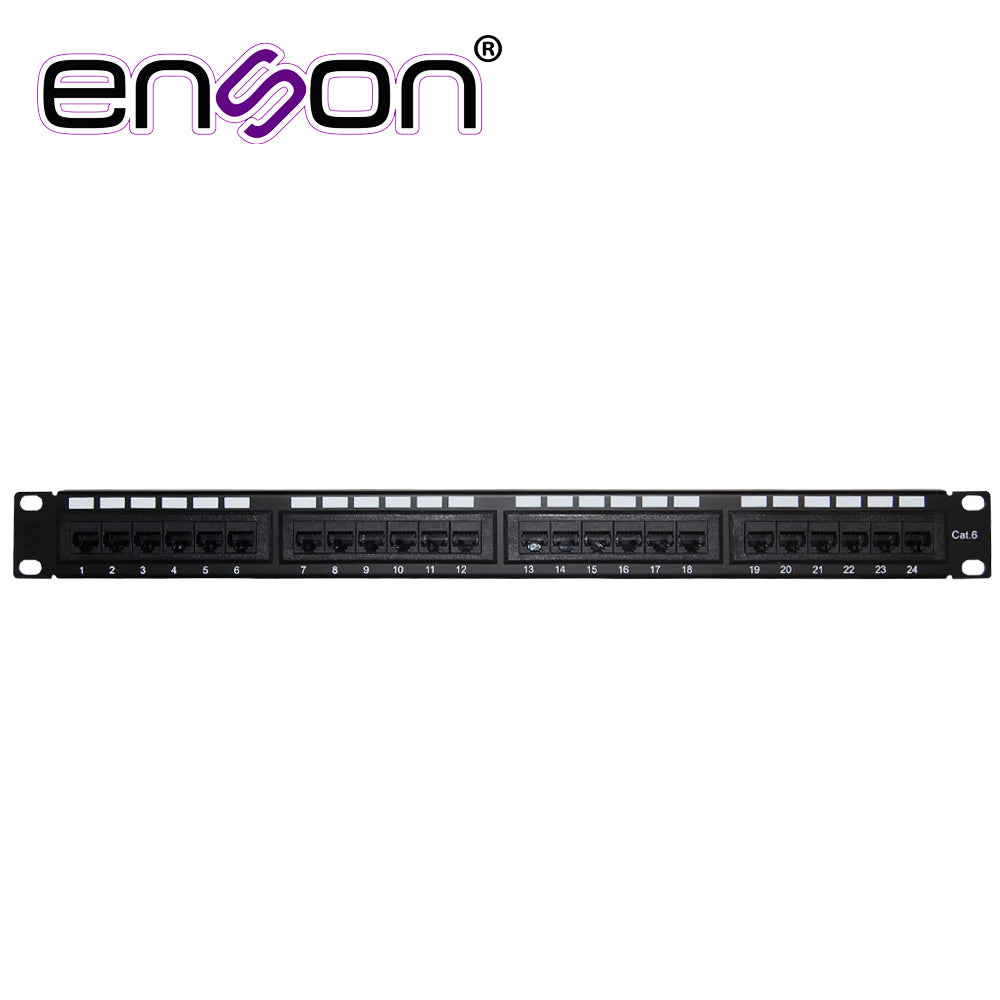PATCH PANEL CAT6 24PUERTOS ENSON ENS-PA24P6