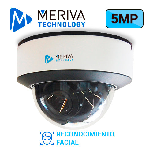 CAMARA IP DOMO MERIVA TECHNOLOGY MVD-E500V / 5MP / H.265 / 3.3-12MM / 50M IR / SLOT MICRO SD / SALIDA BNC / CAMARA HIBRIDA / 1 ENTRADA + 1 SALIDA AUDIO + 1 MICROFONO INTEGRADO / FACE-RECOGNITION / MIA INTEGRADO / IP67 & IK10 / METALICA / POE / 12VDC