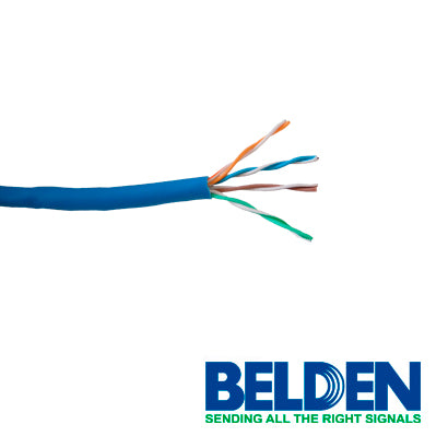 CABLE UTP CAT5E BELDEN 1583A 006U1000 AZUL 24AWG 100% COBRE IDEAL PARA CCTV O REDES. CERTIFICADO UL 1000FT 305 MTO