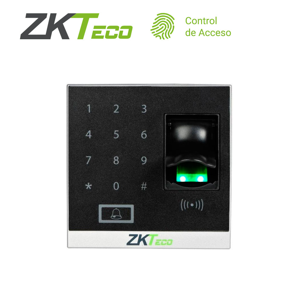 ACCESO BASICO ZKTECO X8S STANDALONE BIOMETRICO 500HUELLA/500TARJETAS125KHZ/8GRUPOSDECONTRASEÑA TECLADO TACTIL SIN FUENTE DE ALIMENTACION INTERIOR