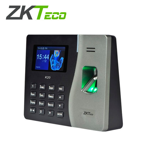 CONTROL DE ASISTENCIA CHECADOR AUTONOMO ZKTECO K20+V3 BIOMETRICO 3000HUELLAS/1000TARJETAS125KHZ/50,000REGISTROS USBHOST/SSR-FORMATOEXCEL BATERIA INTERNA INCLUIDA