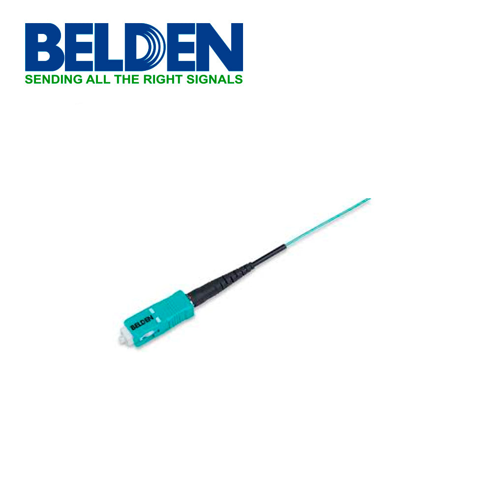 PIGTAIL DE FIBRA OPTICA BELDEN FT3SC900FS01 OM3-4 SC SIMPLEX AQUA