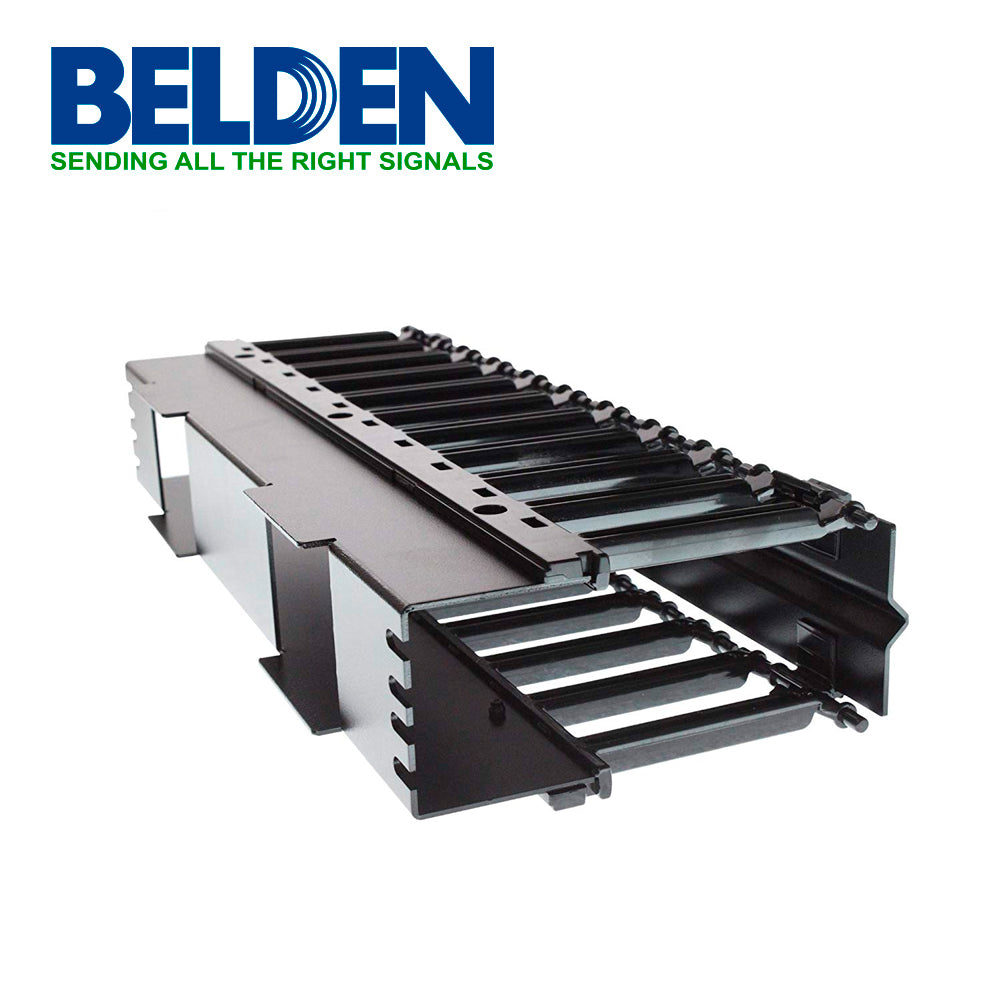 ORGANIZADOR HORIZONTAL BELDEN BHH192UR 2 UR DEDOS MOLDEADOS DE ACERO Y PLASTICO NEGRO